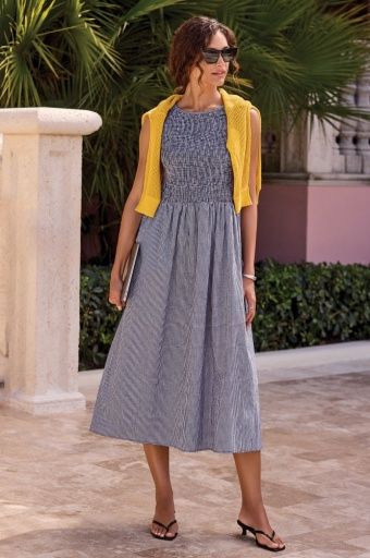 Slvless Ruched Top Dress