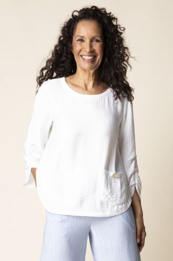 Soft Rayon Pleat Pullover