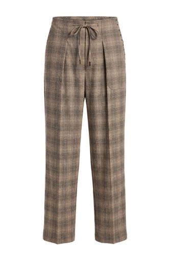 HR Crop Trouser W/ Drawstring, Color: Oak/Mlt Ombre, Size: 2