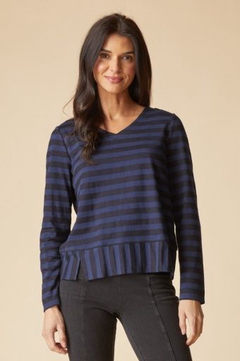 Shadow Stripe Seamed Tee