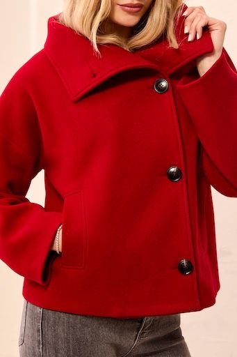 Lofty Chic Funnel Neck Jacket