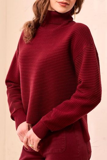 High Low Sweater W/ Side Slits