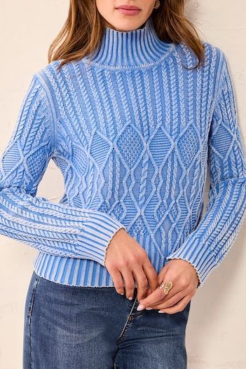 Mock Sweater W/ Special Wash