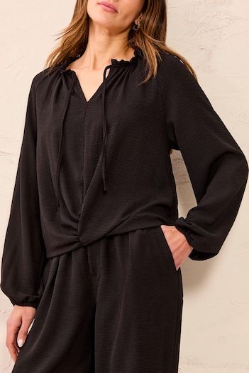 Raglan Blouse W/ Front Knot