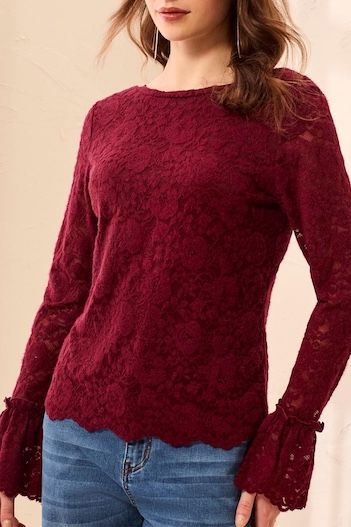 Lined Wear 2 Ways Lace Top
