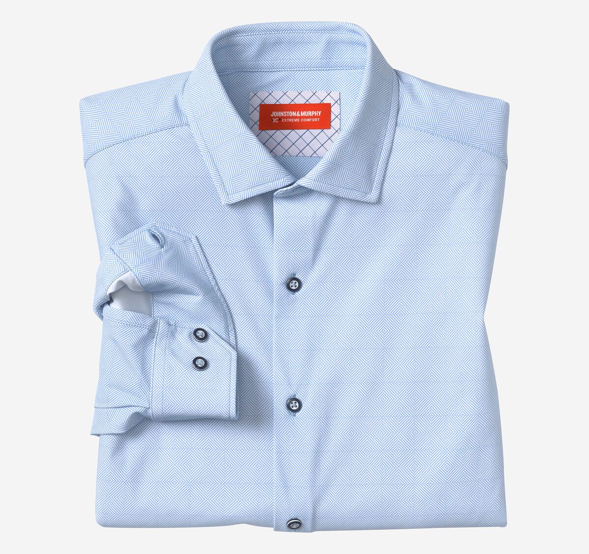 XC+ Motion L/S Dress Knit Shirt, Color: Blue, Size: XL