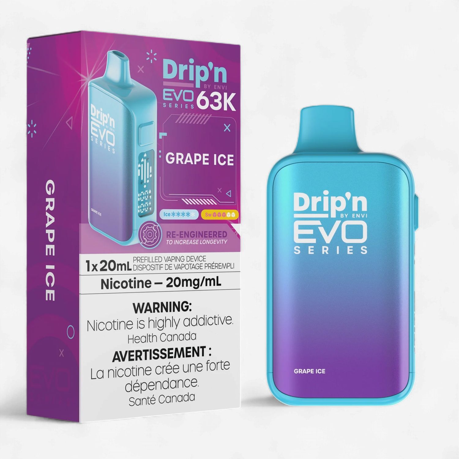 Drip'n EVO 63K [ON], Colour: Grape Ice