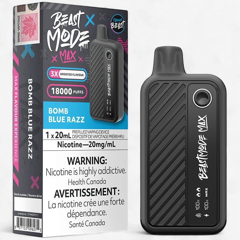 Flavour Beast Mode Max 18k [ON], Flavour: Bomb Blue Razz
