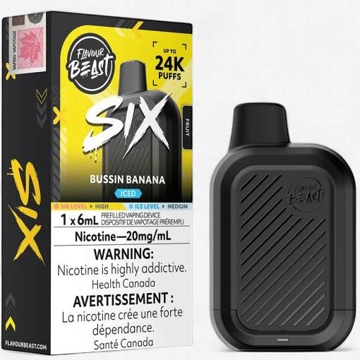 Flavour Beast SIX 24K [ON], Flavour: Bussin' Banana Iced