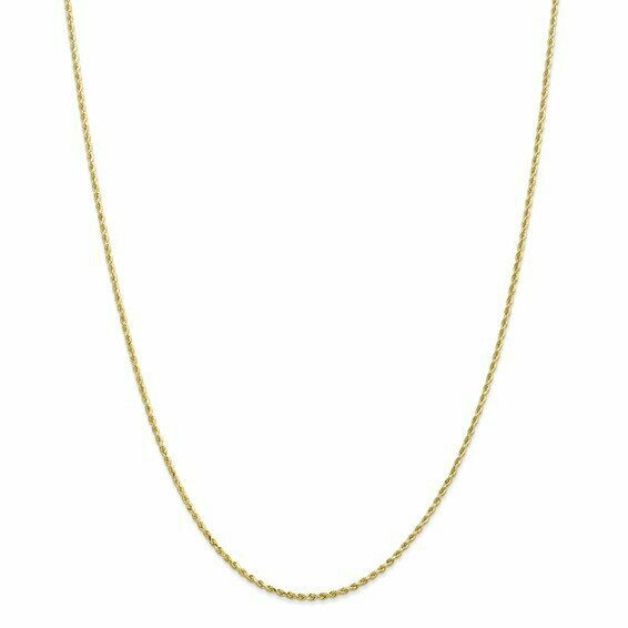 10k yellow gold 1.5mm factory Rope chain 18 inch new