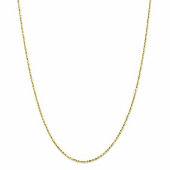 10k 1.5mm Diamond-cut Rope Chain -20inch 10k 1.5mm Diamond-cut Rope Chain -20inch