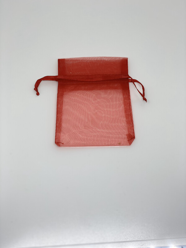 Red  Gift 3x3 organza Bag