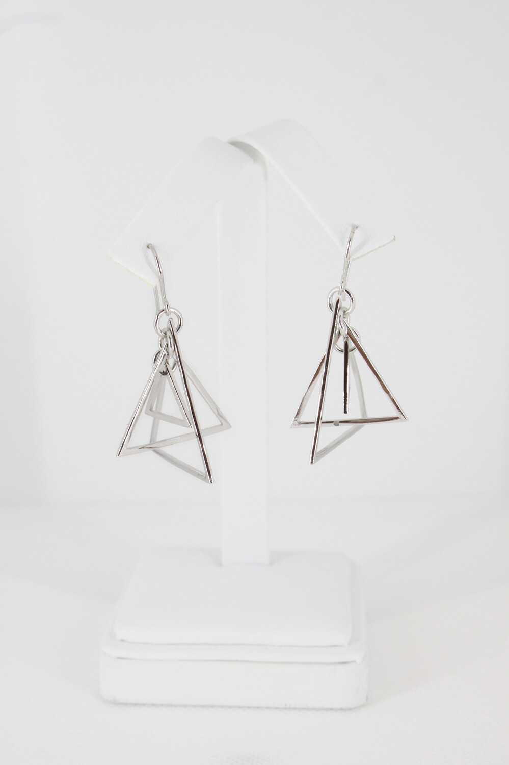Trillion Dangle Pyramid Earrings