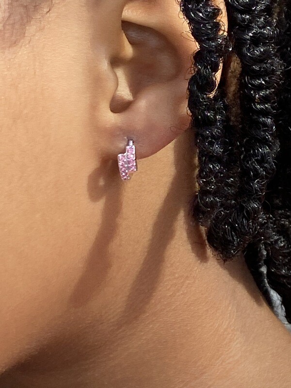 Pink Huggy Earring