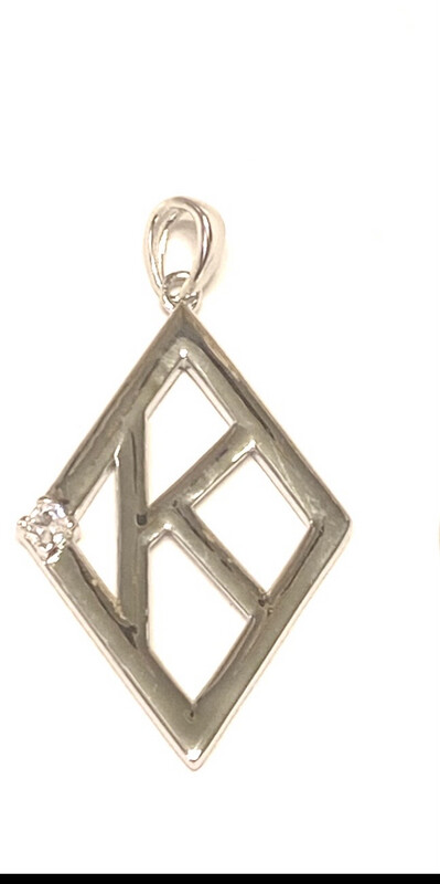 Kappa -Sterling Floating K w Solo Stone