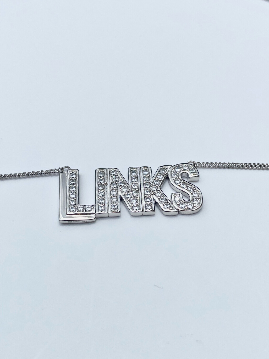Sterling Links CZ Necklace