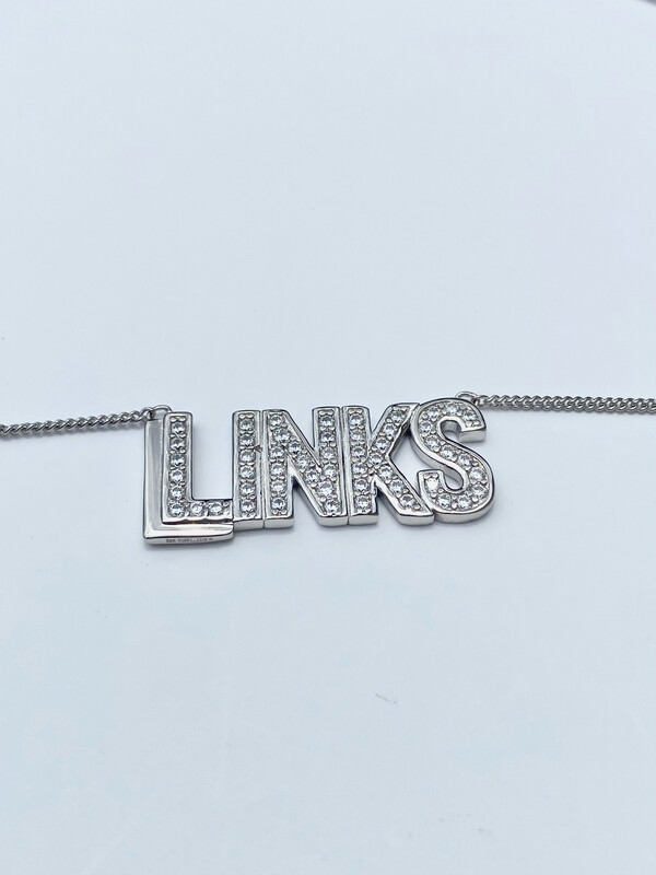Sterling Links CZ Necklace