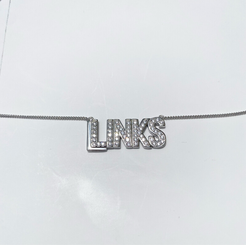 Sterling Links CZ Necklace