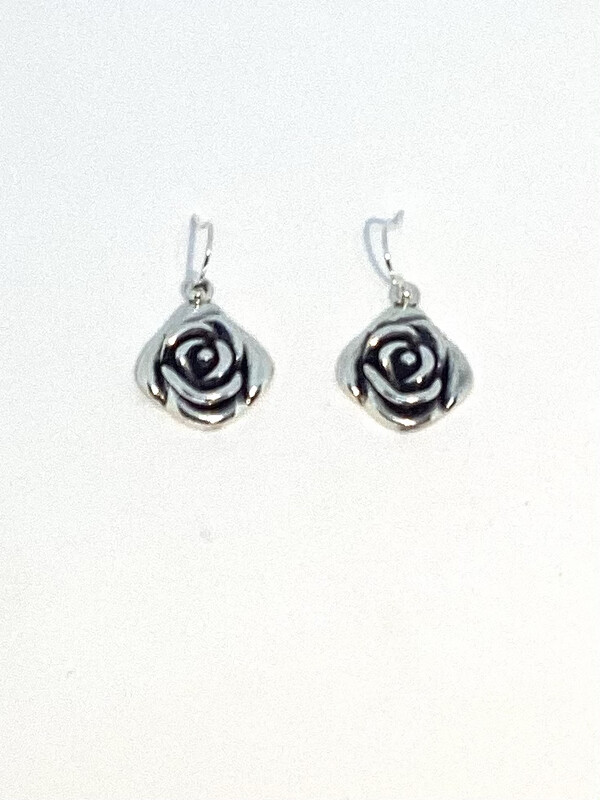 Rose Sterling Silver Earrings