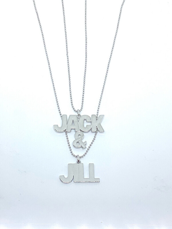 Jack &amp; Jill Silver Necklace 