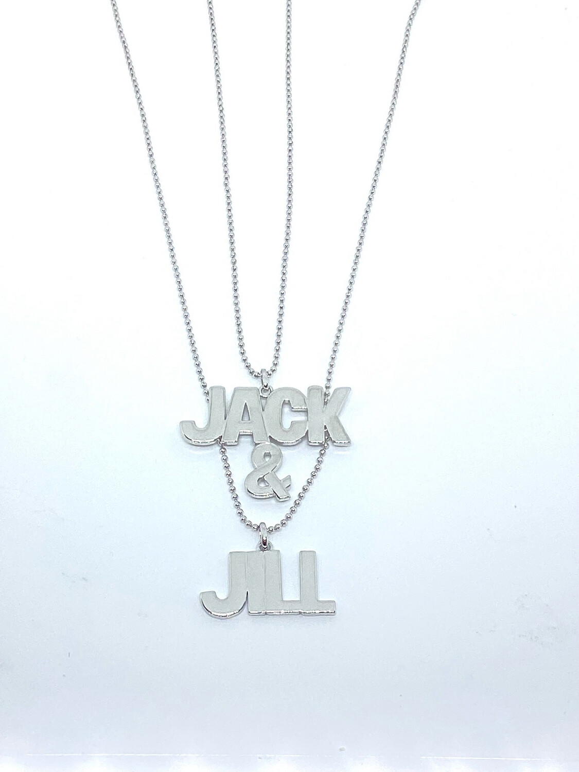 Jack &amp; Jill Silver Necklace 