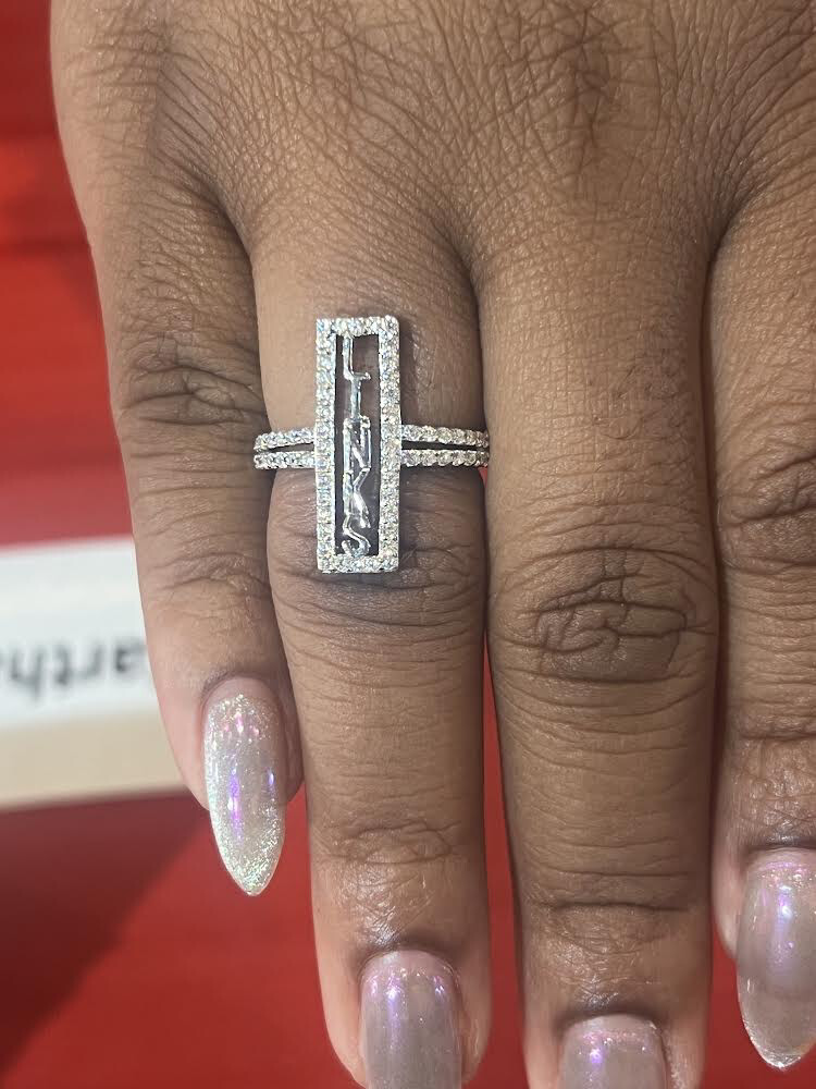 Links Cz Sterling Ring