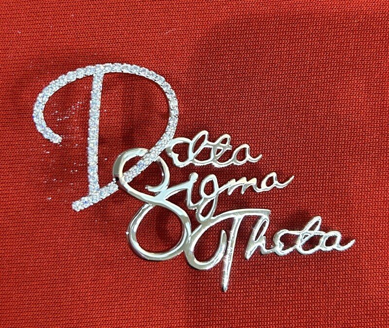 New Script Font Delta Sigma Theta Pin