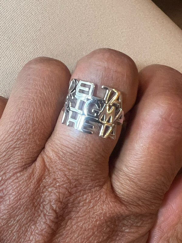Delta Sigma Theta Name Ring - Sterling