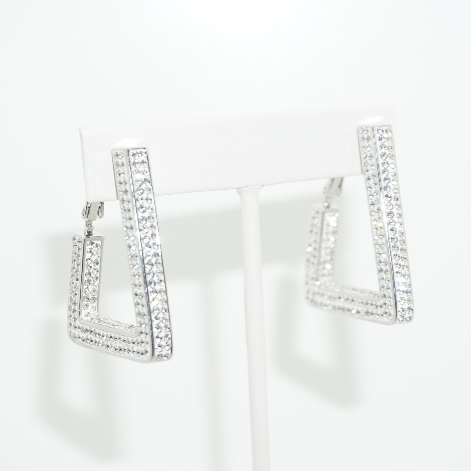 Clear Large Bling Earrings
