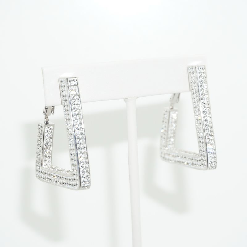 Clear Large Bling Earrings