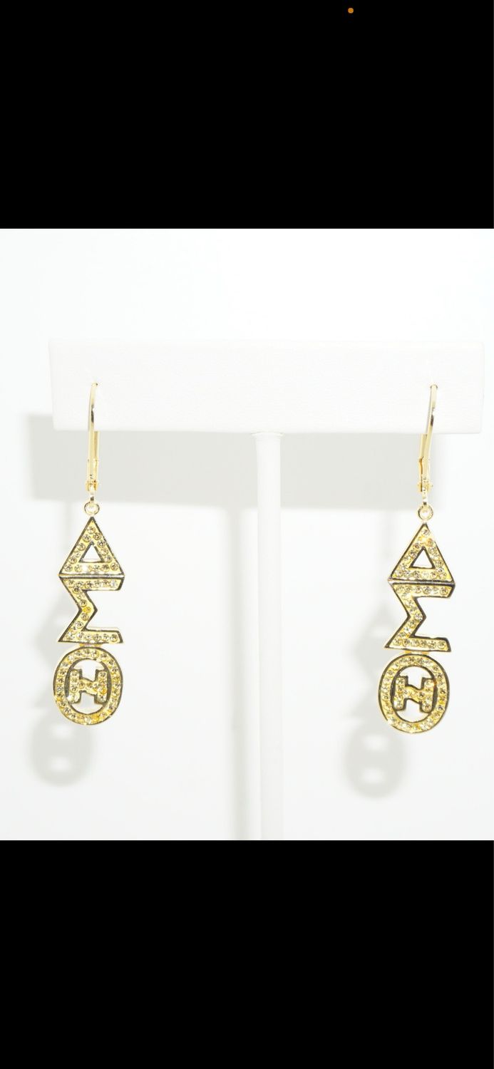 DST Gold Bling Vertical Earrings