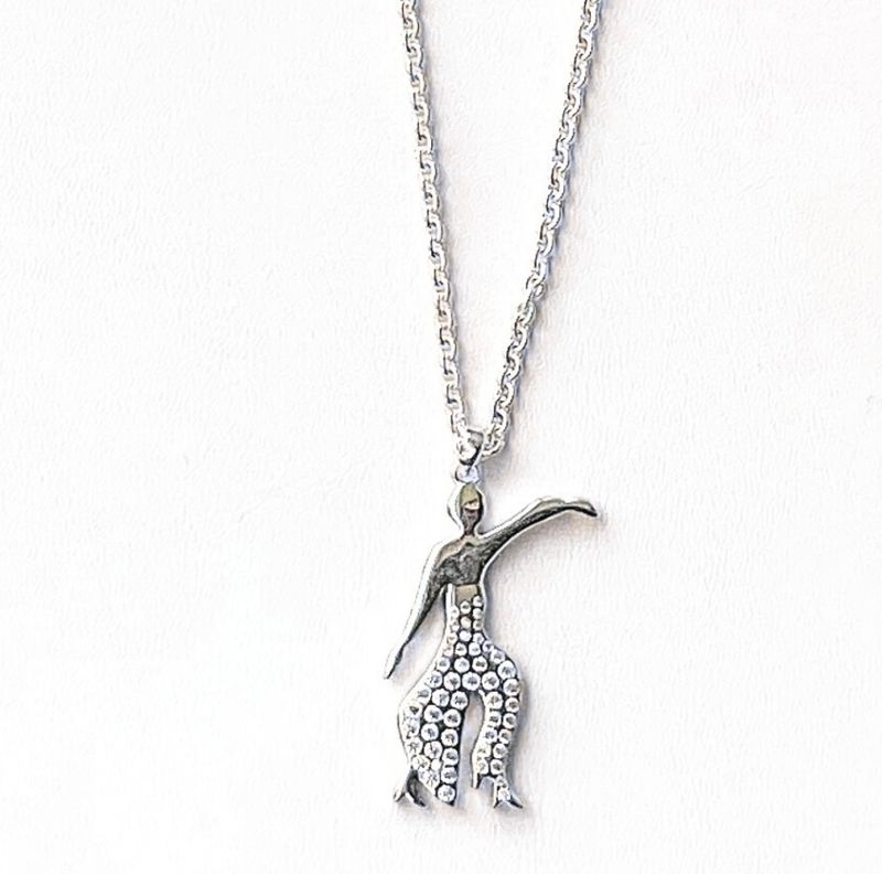 Sterling CZ Fortitude Ombre Tone Necklace