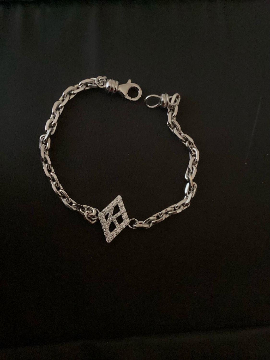 Kappa Sterling Full Ice Floating K Bracelet