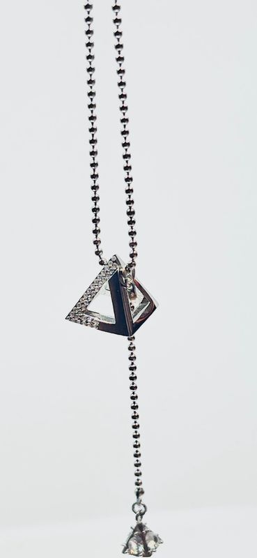 New Double Drop Pyramid Necklace