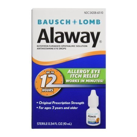 Bausch And Lomb Alaway Antihistamine Allergy Itch Relief Eye Drops, 0.34 Oz