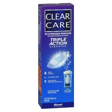 Clear Care Cleaner And Disinfectant Solution For Contact Lens - 12 Oz