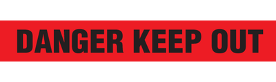 DANGER KEEP OUT Barricade Tape | Pack of 12 | Contractor (2.0 MIL) | INCOM
