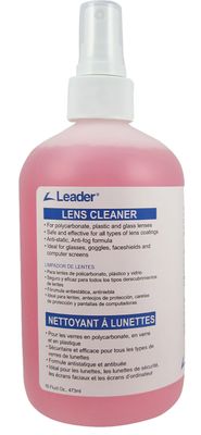 A25P Leader Lens Cleaning Solutio - 16 Oz. Bottle with Pump - 12/Case