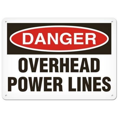 OSHA Safety Sign | Danger Overhead Line | INCOM SS1166V, SS1166A, SS1166P, SC1166V, SC1166A, SC1166?