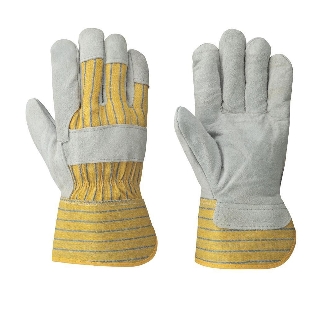 Cowsplit Glove -  Superior Grade Palm - Yellow Stripe Back (12Pk) | Pioneer 547   Safety Supplies C?