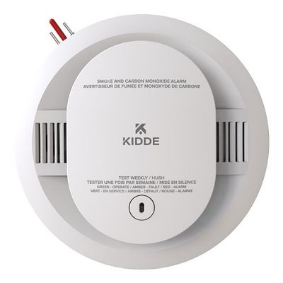Hardwired Smoke &amp; Carbon Monoxide Voice Alarm, Interconnectable with AA Battery Backup