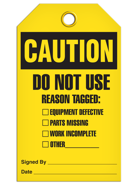 Caution - Do Not Use Reason Tagged:   | Pack of 25 | INCOM