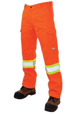 Relaxed-Fit Twill Safety Cargo Work Pant