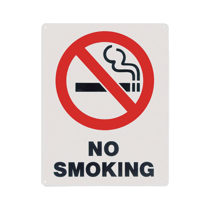 Aluminum Sign - Not Smoking w/picture