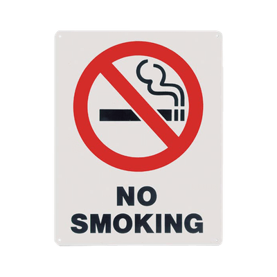 Aluminum Sign - Not Smoking w/picture