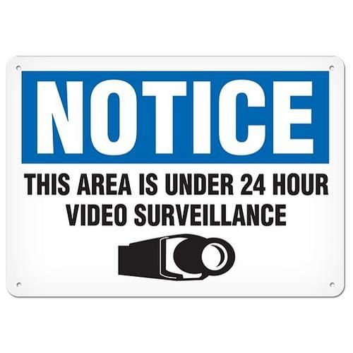 OSHA Safety Sign | Notice This Area is Under 24/Hr Surveil | INCOM SS4061V, SS4061A, SS4061P, SC406?