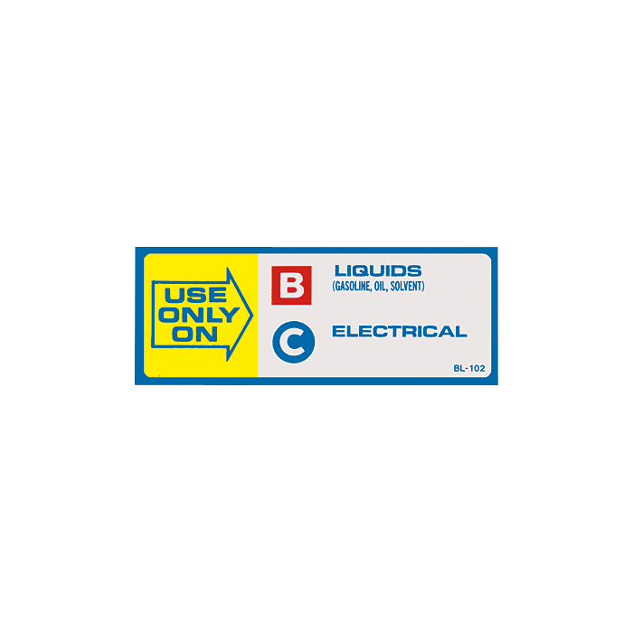 Vinyl Self Adhesive Sign - Use only on - BC