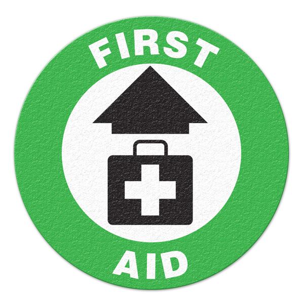 FIRST AID - Floor Sign