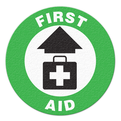 FIRST AID - Floor Sign