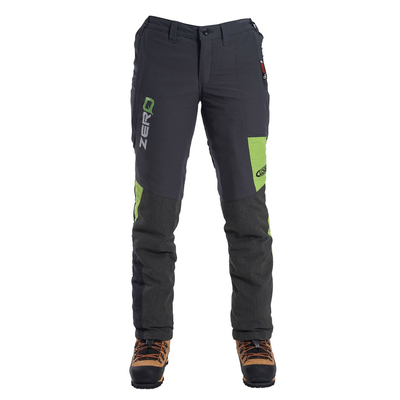 Clogger Zero Gen2 Light and Cool Women's Chainsaw Pants - Grey/Green - Cat A/C